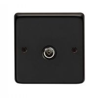TV Socket Finished in a Matt Black