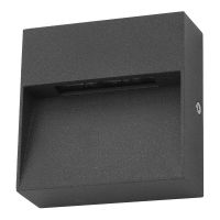 Matt Grey Contemporary Square "Eyelid" Light