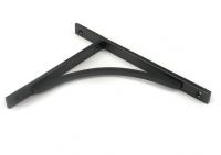 Close-Up of Matte Black "Appleton" Traditional Arched Shelf Bracket - 260mm x 200mm