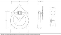Matte Black Iron Traditional Ring Door Knocker Dimensions