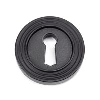 Matte Black Layered Beehive Circular Escutcheon