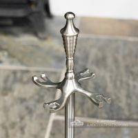 Matte Pewter Companion Set With Urn Handles Without Tools