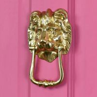 Polished Brass Mayfair Lion Door Knocker