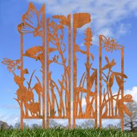 Meadow Iron Panel Silhouette in the Garden