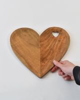 Scale image of wooden heart shaped serving platter