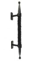 medieval braided iron door handle