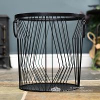 Medium Art Deco Wire Log Basket