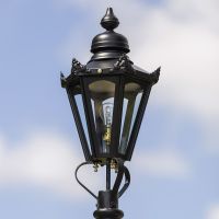 Medium Black Hexagonal Lamp Post Top