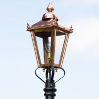 Traditional Victorian lantern created from polished copper
