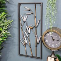 Metal Bamboo Metal Wall Art in Situ in the Home