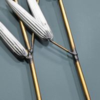 Close-up of the Polished Brass Finish on the Bamboo DEsign
