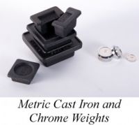 Brass and Chrome Metric Weights
