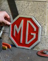 MG Vintage Style Cast Iron Sign Scale Image