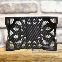 Mesh backing on traditional cast iron wall air brick