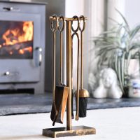Middleton Antique Brass Companion Set in situ in Front of the Fire Place