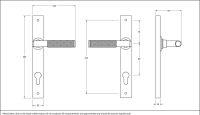 Midnight Black Slimline Lever Espag Door Handle Dimensions