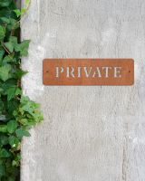 Minimalist Rustic "Private" Wall Sign