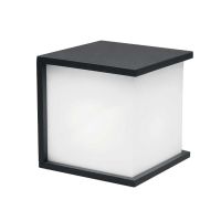 Modern "Square Top" Flush Wall Light Fitting - 17cm