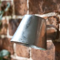 Modern Galvanised Steel Downward Wall Light