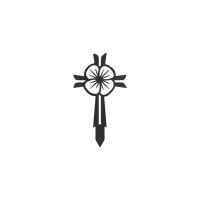 Black Ground Spike with Modern Poppy Cross "Remembrance" Topper with Spike