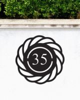 Modern Rope Detail House Number Sign