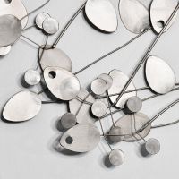 Close-up of the Grey Finish on the Modern Tree Wall Art