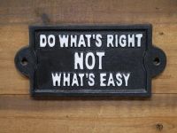Philosophical Iron Sign in Black