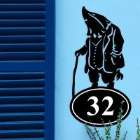 Mr Badger Iron House Number Sign 