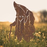 Mr Badger Silhouette Silhouette in Situ in a Field