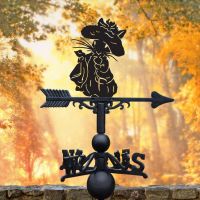 Mr Bunny Weathervane in Situ in the Autumn Trees
