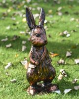 View of the Side of the Mr Rabbit Bronze & Copper Sculpture
