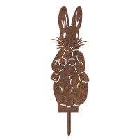 Rustic Mr Rabbit Silhouette on white background