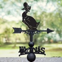 Mrs Duck Weathervane in Use in the Garden