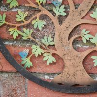 Close-Up of Multi-Coloured Finish on Garden Wall Art