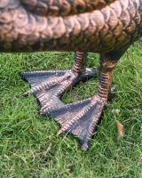 Close up of intricate cast aluminium feet detail