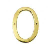 6 inch extra large polished brass numbers