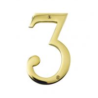 6 inch extra large polished brass numbers