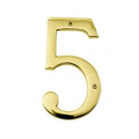 6 inch extra large polished brass numbers