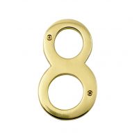 6 inch extra large polished brass numbers