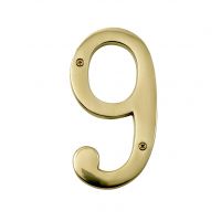 6 inch extra large polished brass numbers