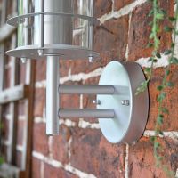 Close-up of the Bracket Mounted Flush Against a Brick Wall