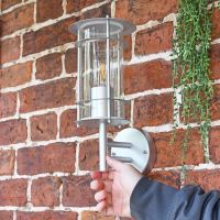"Naltio" Contemporary Silver Wall Light to Scale