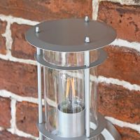 Close-up of the Contemporary Design on the "Naltio" Silver Wall Light