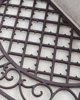 Close-Up of Natural Cast Iron Ornate "Aureate" Arched Doormat