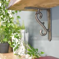 Natural Cast Iron Scroll Effect Wall Bracket