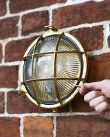 Antique Brass Nautical "Bow" Wall Light 