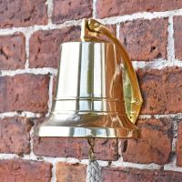 Polished Brass Bell with Rope Lanyard