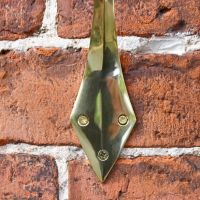 Polished Brass Bell with Rope Lanyard Fixing Plate