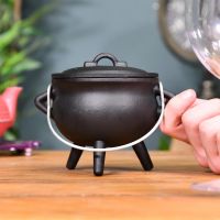 Small Cast Iron Cauldron Finished in Black Scale