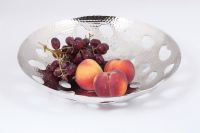 Contemporary Nickel Fruit Bowl